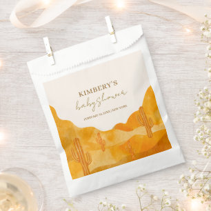 Modern Watercolor Boho Desert Cactus Baby Shower Favour Bag