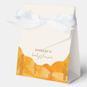 Modern Watercolor Boho Desert Cactus Baby Shower Favour Box