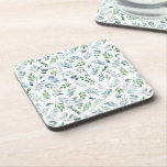 Modern Watercolor Botanical Greenery Eucalyptus Coaster<br><div class="desc">Modern Watercolor Botanical Greenery Eucalyptus beverage coaster. Decor your home with this elegant watercolor botanical foliage coaster. Features watercolor leaves in shades of green and blue. Can also be used for Weddings, Bridal Shower, Baby Shower, etc.</div>