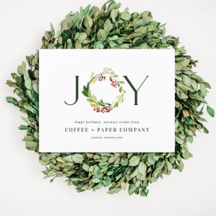 Modern watercolor botanical joy corporate holiday