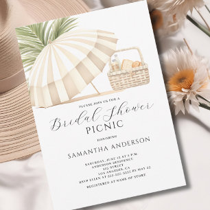 Modern Watercolor Bridal Shower Picnic  Invitation