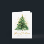 Modern Watercolor Christmas Tree Non Photo Card<br><div class="desc">Send holiday cheer with our Modern Watercolor Christmas Tree Non-Photo Holiday Card! This elegant design features a beautifully hand-painted watercolor Christmas tree, creating a serene and artistic feel perfect for the season. The soft brushstrokes and modern layout offer a minimalist yet festive touch, making it ideal for anyone seeking a...</div>