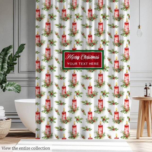 Modern watercolor classic Christmas curtain gift (Modern watercolor classic Christmas curtain gift)
