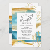 Modern Watercolor Coastal Theme Bridal Shower