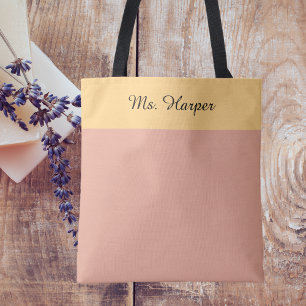 Modern Watercolor Colorblock Teacher Appreciation  Tote Bag