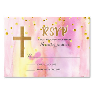 Modern Watercolor Confirmation RSVP Response Card