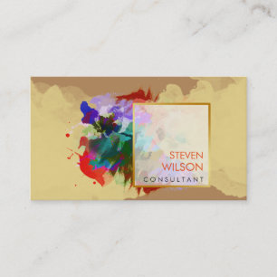 Modern Watercolor Elegant Artist Professional Business Card