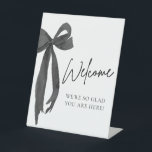 Modern Watercolor Elegant Black Bow Welcome Sign<br><div class="desc">Modern Watercolor Elegant Black Bow Welcome Sign ✨ A chic blend of minimalism and charm ✨ Welcome your guests in style with our Modern Watercolor Elegant Black Bow Welcome Sign — perfect for a bridal shower, coquette-themed party, or any modern black-and-white celebration. Elegant and refined, it adds the perfect touch...</div>