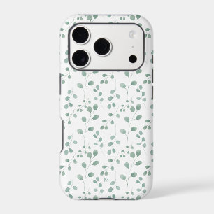 Modern Watercolor Eucalyptus White Personalised