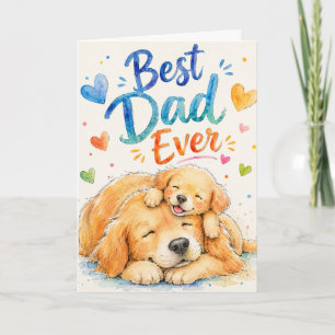 Modern Watercolor Father's Day Greeting Card