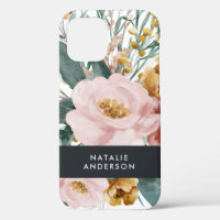 Modern watercolor floral and foliage elegant