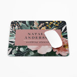 Modern watercolor floral and foliage elegant mouse pad<br><div class="desc">Modern watercolor floral and foliage chic elegant wedding planner business card. On trend floral and foliage design. Part of a modern collection.</div>
