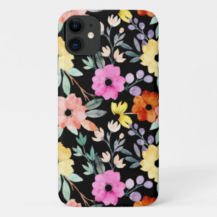 Modern Watercolor Floral Botanical Flowers  Case-M iPhone 11 Case