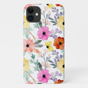 Modern Watercolor Floral Botanical Flowers  iPhone 11 Case