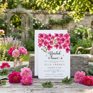 Modern Watercolor Floral Bridal Shower Invitation