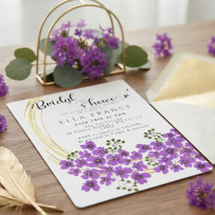 Modern Watercolor Floral Bridal Shower Invitation