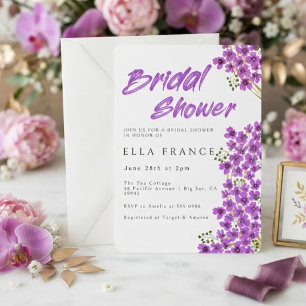 Modern Watercolor Floral Bridal Shower Invitation