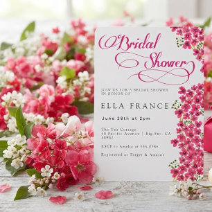 Modern Watercolor Floral Bridal Shower Invitation