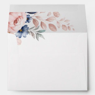 Modern Watercolor Floral Elegant Envelope