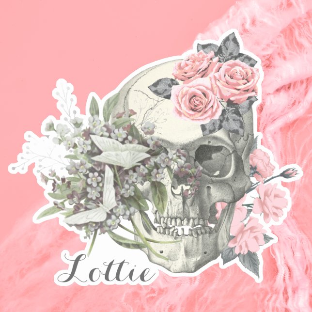 Modern Watercolor Floral Halloween Skull Script (Creator Uploaded)