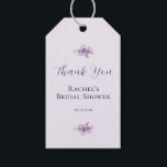 Modern Watercolor Floral Thank You Bridal Shower Gift Tags<br><div class="desc">Add a refined finishing touch to your celebration with these Modern Amethyst Watercolor Floral Bridal Shower Gift Tags. Designed in a soft lavender palette with elegant amethyst typography, these customizable gift tags are perfect for favor bags, mini gifts or thank you favors. Stylish and versatile, they coordinate seamlessly with the...</div>