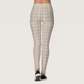 Modern Watercolor Flower Pattern Leggings