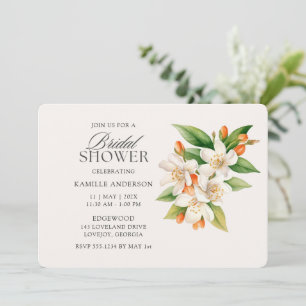 Modern Watercolor Flowers Bridal Shower Invitation