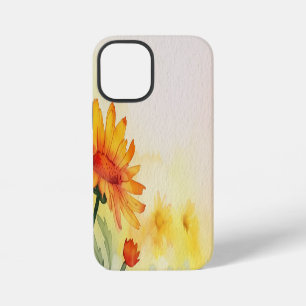 Modern Watercolor Flowers & personalise image iPhone 12 Mini Case
