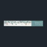 Modern Watercolor Foliage Christmas Garland  Wrap Around Label<br><div class="desc">Modern Watercolor Foliage Christmas Garland wrap around label. Use the design tool to make adjustments to the placement of all design elements.</div>