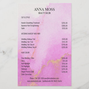 Modern Watercolor Gold Glitter Flyer