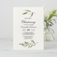 Modern Watercolor Green Olive Branch