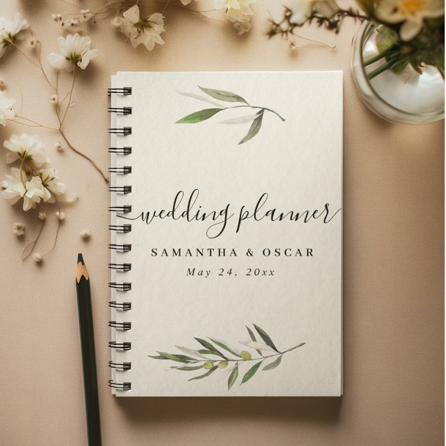 Modern Watercolor Green Olive Branch  Planner (Creator Uploaded)