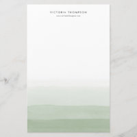 Modern Watercolor Green Ombre Personalised