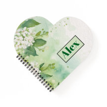 Modern Watercolor Greeny Flowers & personalise