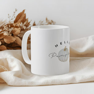 Modern Watercolor Hello Pumpkin Coffee Mug