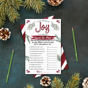 Modern Watercolor "Joy" Candy Cane Baby Shower