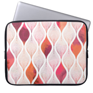 Modern watercolor leafs, seamless pattern. laptop sleeve