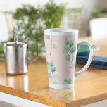 Modern Watercolor Leaves Pattern  Latte Mug<br><div class="desc">Modern Watercolor Leaves Pattern</div>