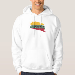Modern watercolor Lithuania Flag Lietuva Souvenir  Hoodie