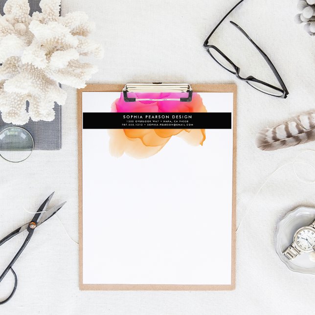 Modern Watercolor Logo Personalized Letterhead (Creator Uploaded)