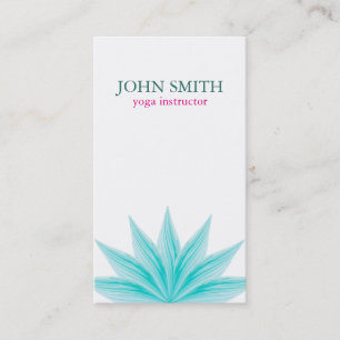 Modern Watercolor Lotus Flower Logo Yoga Business Business Card