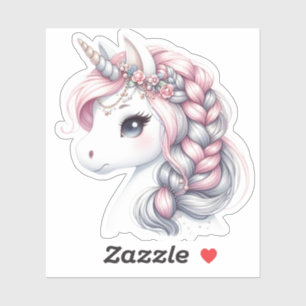 Modern watercolor magical baby unicorn