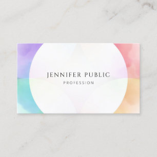 Modern Watercolor Minimalist Elegant Template Business Card