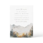 Modern Watercolor Mountain Wedding Save The Date