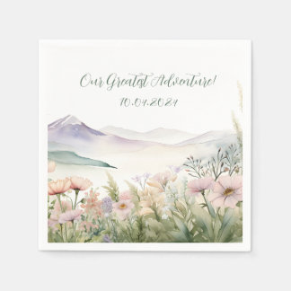 Modern Watercolor Napkin