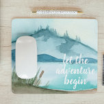 Modern Watercolor Nature Let's The Adventure Begin Mouse Pad<br><div class="desc">Modern Watercolor Nature Let's The Adventure Begin</div>