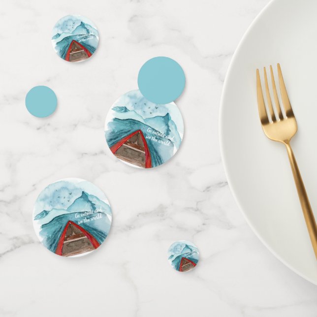 Modern Watercolor Nature See The World Quote Confetti (Group)