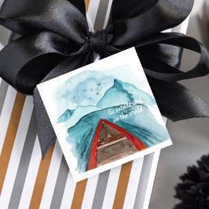 Modern Watercolor Nature See The World Quote Favour Tags