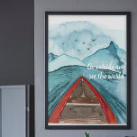 Modern Watercolor Nature See The World Quote Poster<br><div class="desc">Modern Watercolor Nature See The World Quote</div>