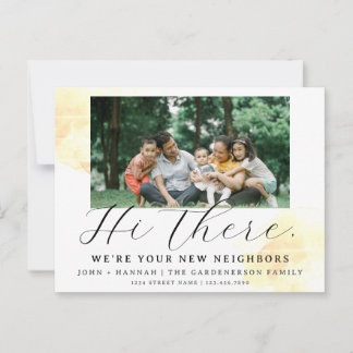 Modern Watercolor New Neighbour Postcard